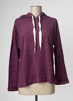 Sweat-shirt à capuche violet LAZY & COSY pour femme