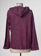 Sweat-shirt à capuche violet LAZY & COSY pour femme seconde vue
