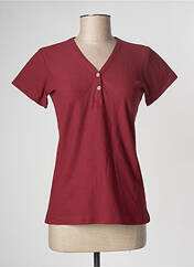 T-shirt rouge LAZY & COSY pour femme seconde vue
