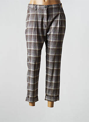 Pantalon 7/8 taille haute taille haute gris LES IMPATIENTES femme