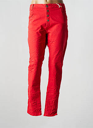 Pantalon droit rouge KAROSTAR pour femme