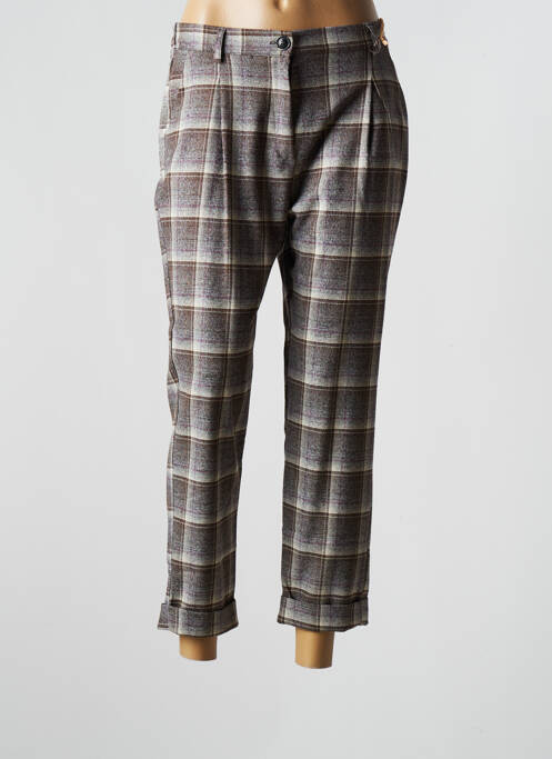 Pantalon 7/8 taille haute taille haute gris LES IMPATIENTES femme