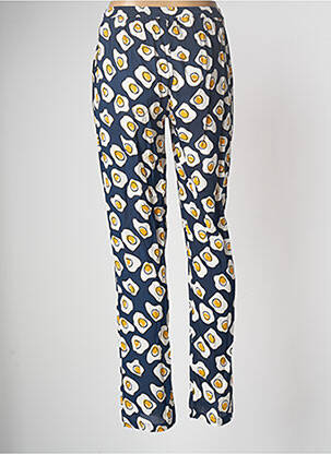 Pantalon droit poches bleu MD'M femme
