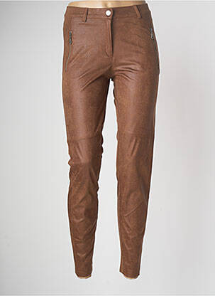 Pantalon slim taille élastique taille normale marron LE COMTE femme