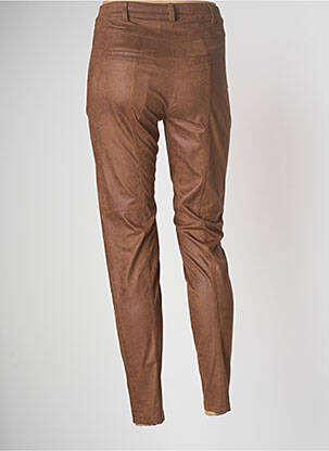 Pantalon slim taille élastique taille normale marron LE COMTE femme