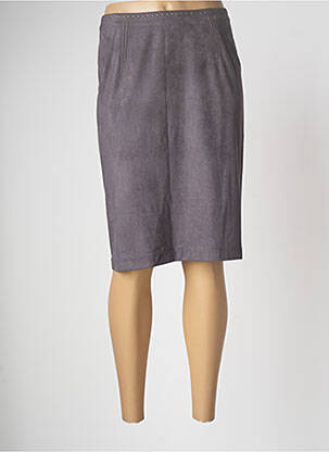 Jupe mi-longue coupe droite gris EVA KAYAN femme