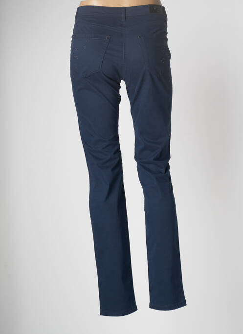Pantalon slim tissage popeline taille normale bleu JOCAVI femme