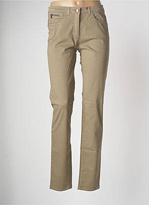 Pantalon droit stretch taille normale vert JOCAVI femme