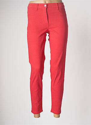 Pantalon slim tissage popeline taille haute rouge BETTY BARCLAY femme
