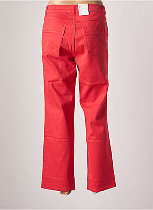 Pantalon large fermeture zippée sous rabat boutonné taille normale rouge PARA MI femme