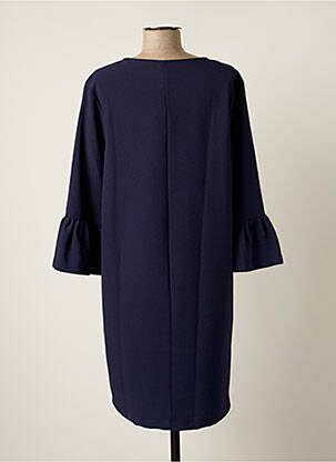 Robe mi-longue manches 3/4 manches 3/4 bleu IMITZ femme