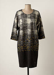 Robe mi-longue manches 3/4 manches 3/4 noir MC PLANET femme