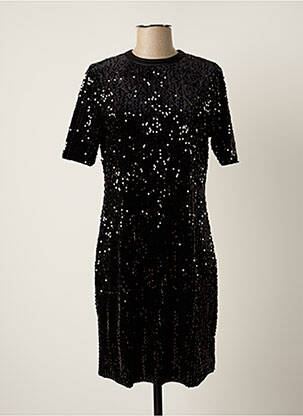 Robe courte manches courtes manches courtes noir ESQUALO femme