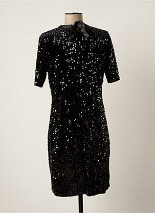 Robe courte manches courtes manches courtes noir ESQUALO femme