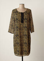 Robe courte manches 3/4 manches 3/4 beige KOCCA femme