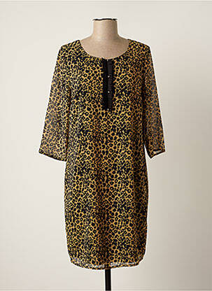 Robe courte manches 3/4 manches 3/4 beige KOCCA femme