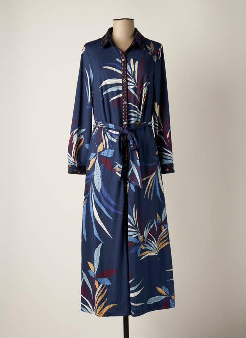 Robe longue bleu K-DESIGN pour femme