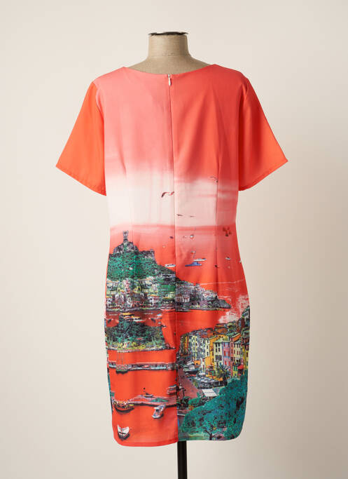 Robe mi-longue orange ESQUALO pour femme