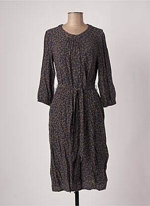 Robe mi-longue manches 3/4 manches 3/4 vert VERA MONT femme