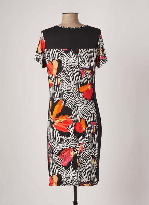 Robe mi-longue manches courtes manches courtes noir FRANCE RIVOIRE femme