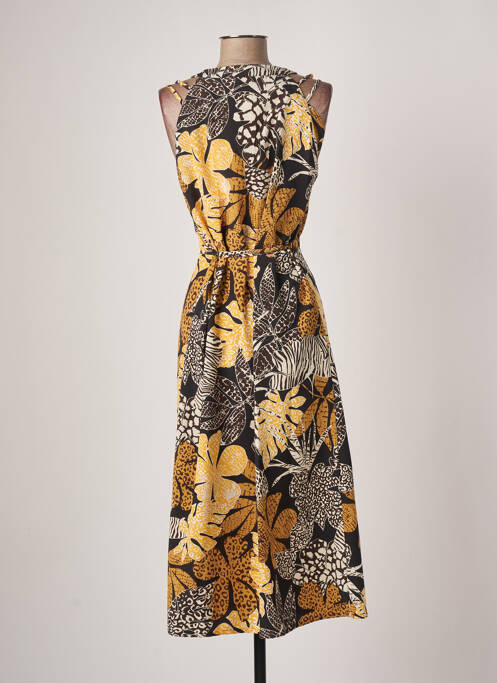 Robe mi-longue jaune DIANE LAURY pour femme