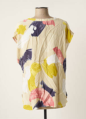 Blouse imprimé fantaisie manches courtes beige JOCAVI femme