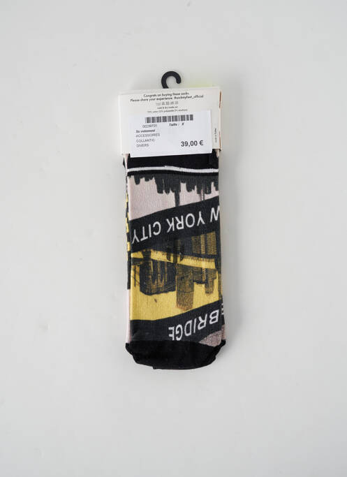 Chaussettes jaune SOCK MY FEET pour homme