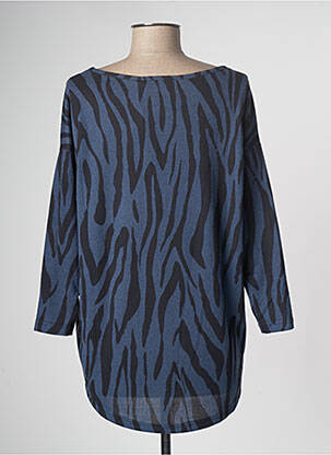 Top stretch manches 3/4 bleu ONLY femme