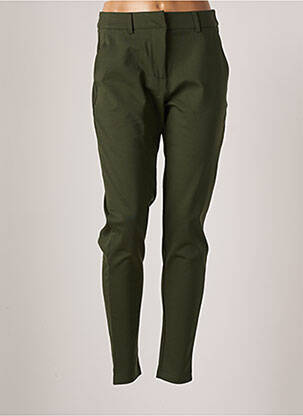 Pantalon chino vert ICHI pour femme