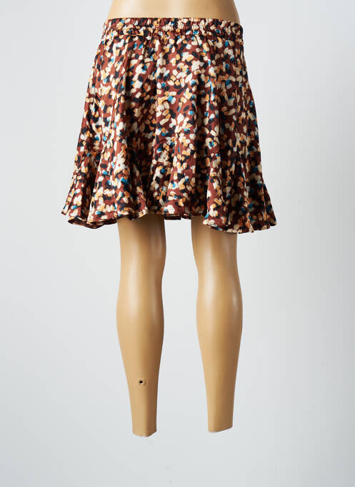 Jupe courte marron PEACE N'LOVE pour femme