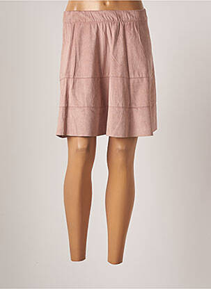 Jupe courte taille haute rose ONLY femme