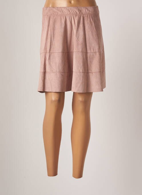 Jupe courte taille haute rose ONLY femme