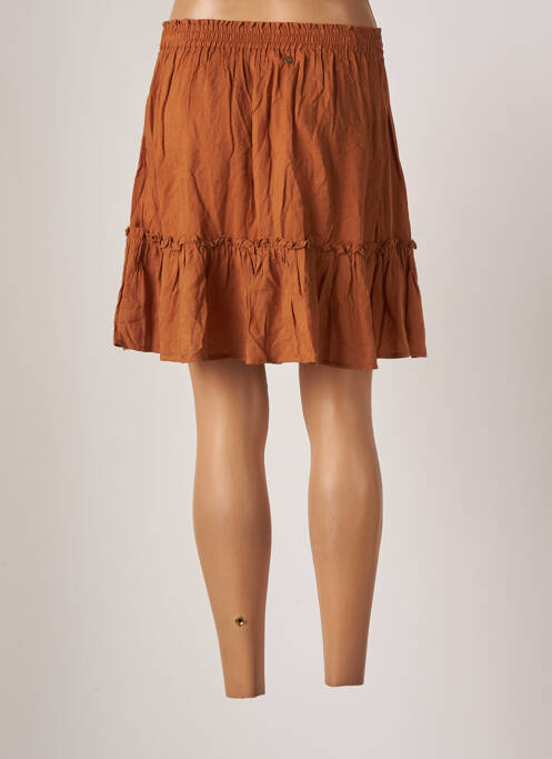 Jupe courte marron DEELUXE pour femme