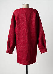 Manteau long rouge ICHI pour femme seconde vue