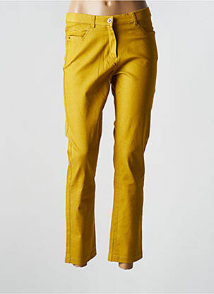 Pantalon slim jaune CHRISTINE LAURE pour femme