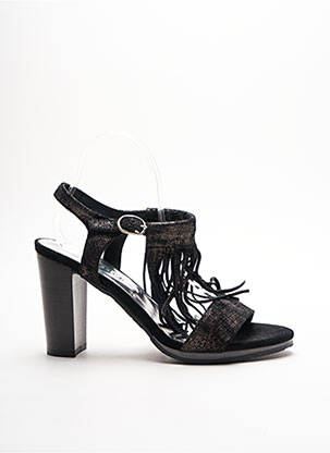 Sandales/nu pieds type de semelle amortissante talon de 7 à 9cm noir MYMA femme