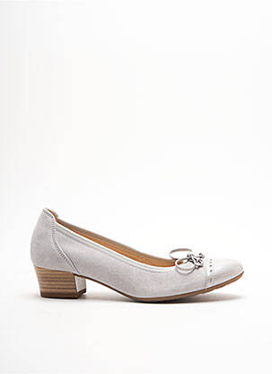 Ballerines carré talon plat jusqu'à 3cm gris GABOR femme