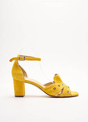 Sandales/Nu pieds jaune FRANCE MODE pour femme