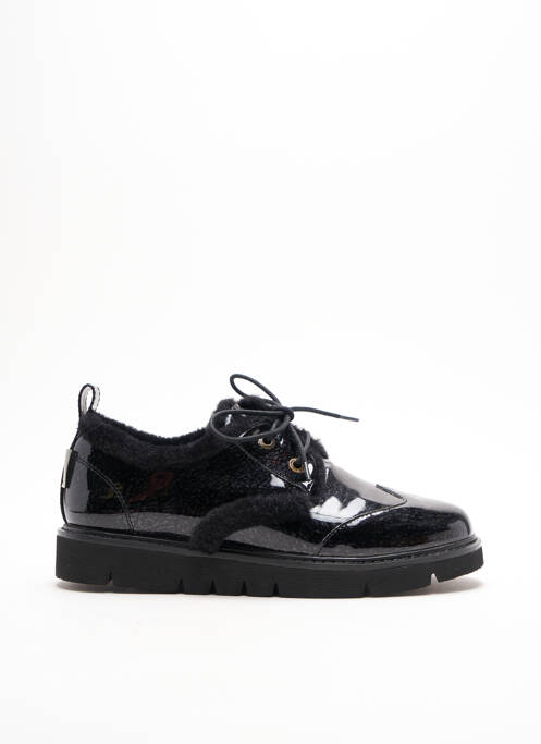 Derbies tissage vernis talon plat jusqu'à 3cm noir ARMISTICE femme