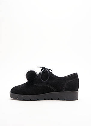 Derbies bout rond talon plat jusqu'à 3cm noir SOFTWAVES femme