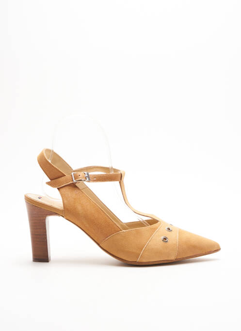 Sandales/Nu pieds marron FRANCE MODE pour femme