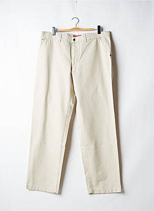 Pantalon slim fermeture zippée sous rabat boutonné taille normale beige JUPITER homme