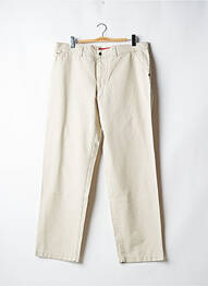 Pantalon slim fermeture zippée sous rabat boutonné taille normale beige JUPITER homme