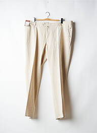Pantalon slim tissage chiné taille normale beige LUIGI MORINI homme