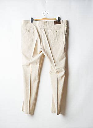 Pantalon slim tissage chiné taille normale beige LUIGI MORINI homme