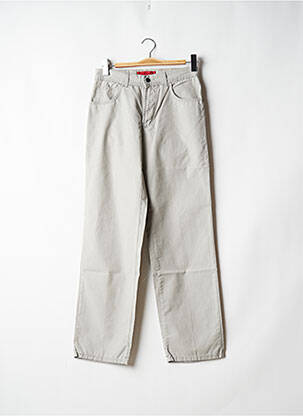 Pantalon slim fermeture zippée sous rabat boutonné taille normale gris JUPITER homme