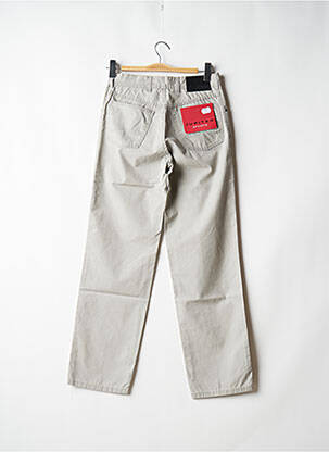 Pantalon slim fermeture zippée sous rabat boutonné taille normale gris JUPITER homme