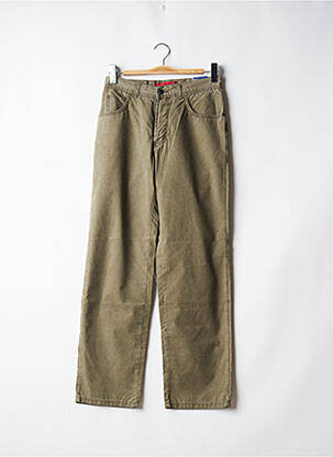 Pantalon slim fermeture zippée sous rabat boutonné taille normale vert JUPITER homme