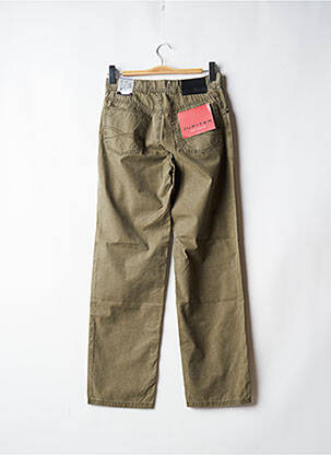 Pantalon slim fermeture zippée sous rabat boutonné taille normale vert JUPITER homme