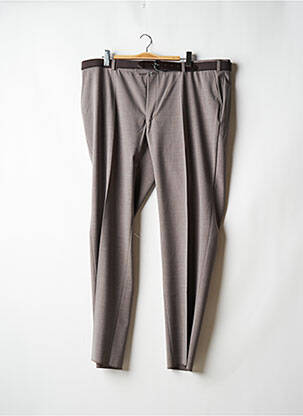 Pantalon slim tissage chiné taille normale gris LUIGI MORINI homme